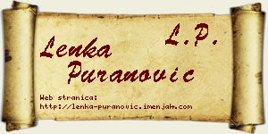 Lenka Puranović vizit kartica